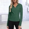 thumbnail image 1 of YSUEJPF Women's Shirts Long Sleeve Zip Up UPF 50+ UV Sun Protection Quick Dry Workout Hiking Athletic Shirts Rash Guard, 1 of 7