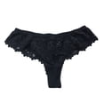 thumbnail image 1 of YSUEJPF Women's Thong Underwear Lace Hollow Out Breathable Panties Low Rise Stretchy Comfortable Soft Briefs, 1 of 4
