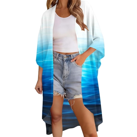YSUEJPF Womens Kimono Swimsuit Coverups Summer Beach Casual Loose Cardigans Bathing Suit Cover Ups for Swimwear