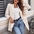 thumbnail image 1 of YSUEJPF Womens Lapel Long Sleeve Blazers Single Button Front Embroidered Flower Open Front Suit Jackets Work Business Streetwear, 1 of 8