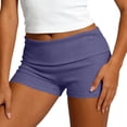 thumbnail image 1 of YSUEJPF Womens Ribbed Low Rise Shorts Going Out Booty Mini Shorts Hot Pants Loungewear, 1 of 6
