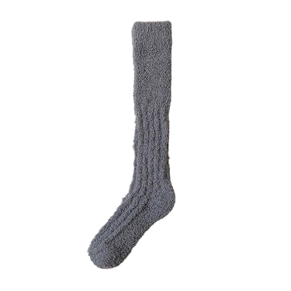 YSUEJPF Wool Knee High Socks for Women Fall Winter Thermal Fuzzy Plush Knee High Socks for Casual Sleeping Lounge