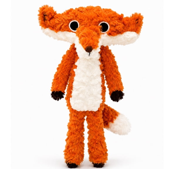 YSZZYSM 15-Inch Long Face Fox Plush with Weighted Limbs, Derpy Stuffed Animal for Kids, Cute Gifts for Girls Boys