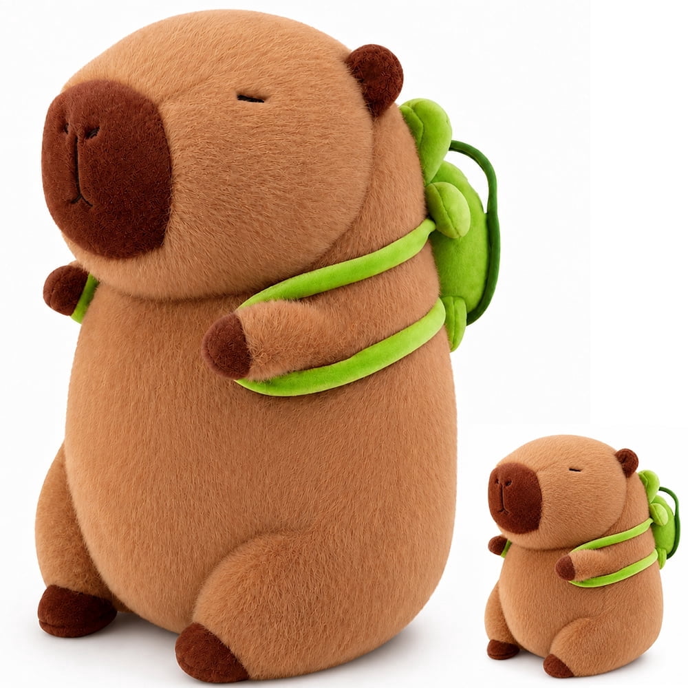 YSZZYSM 27.6-Inch Capybara Stuffed Animal with Detachable Turtle Backpack, Jumbo Kawaii Plush Pillow, Soft Large Stuffed Animals for Kids, Girls, Boys, Adults