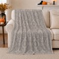 thumbnail image 1 of YShenghong Faded Gray Medallions With Antique Floral Borders Printed Flannel Blanket, 1 of 7