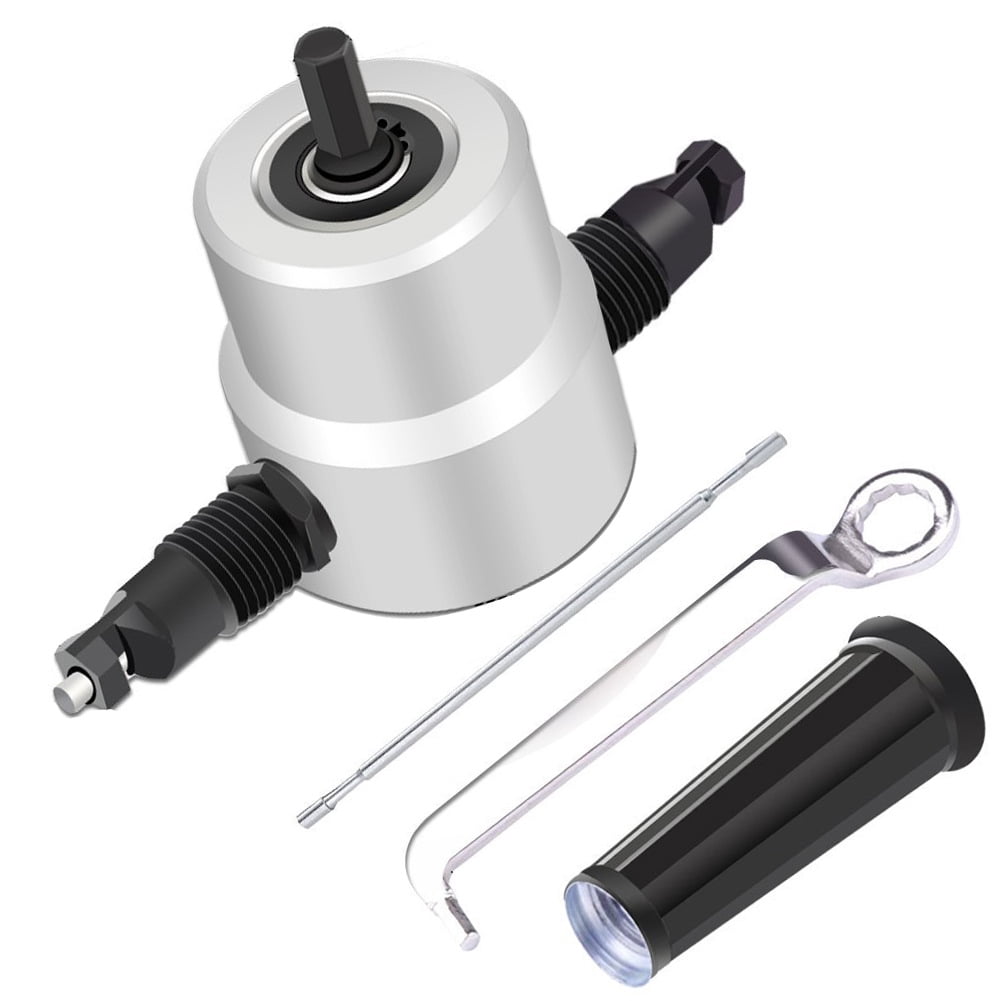 YT-160A Double Head Nibbler Cutter with Metal Box Sheet Metal Cutter Drill Attachment