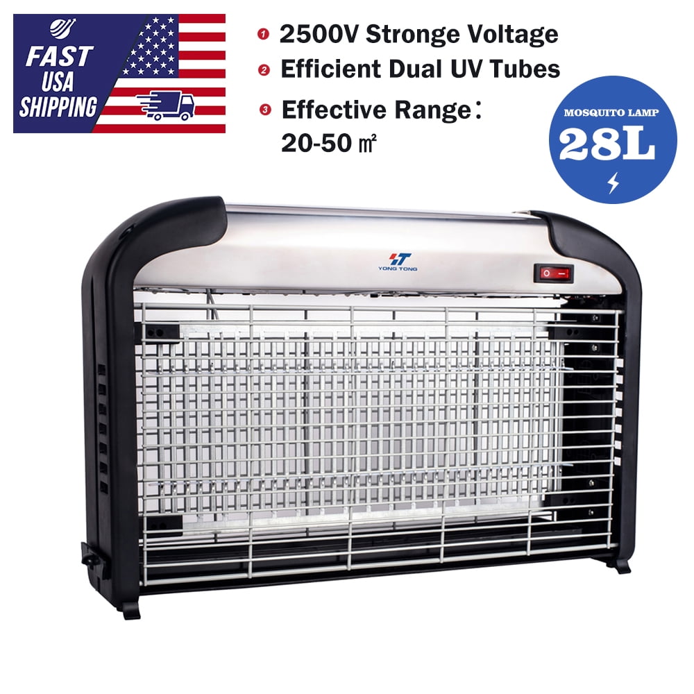YT 28LED High Voltage Bug Zapper 2500V Grid UV 365nm Spectrum Electric