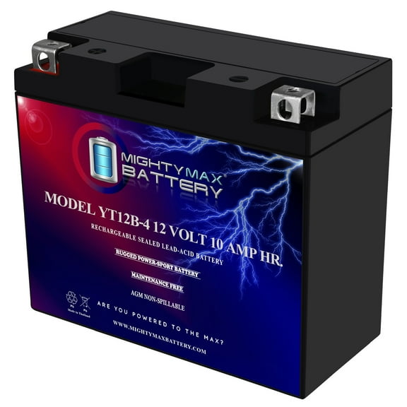 YT12B-4 12V 10Ah SLA Replacement Battery Compatible with Yamaha GS GT12B-4