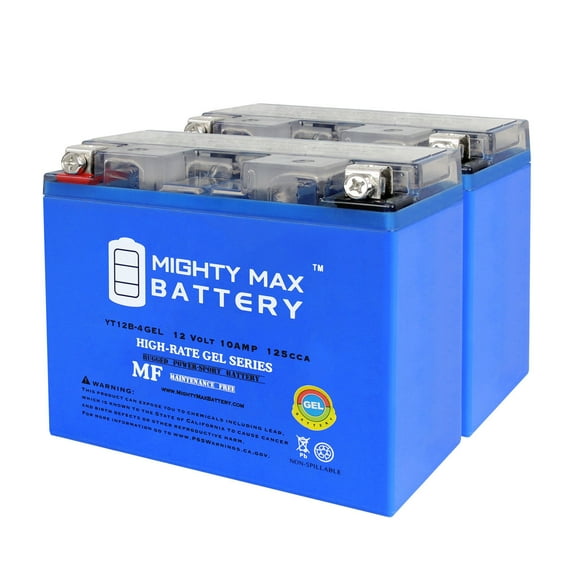YT12B-4 GEL 12V 10Ah Replacement Battery Compatible with BatteryJack YT12B-4 - 2 Pack