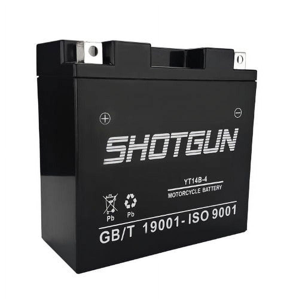Batterie Gel 12V 14Ah KAGE - Remplacement Pour Yamaha BT1100, FJR1300, Etc. - Type YT14B-BS / YT14B-4