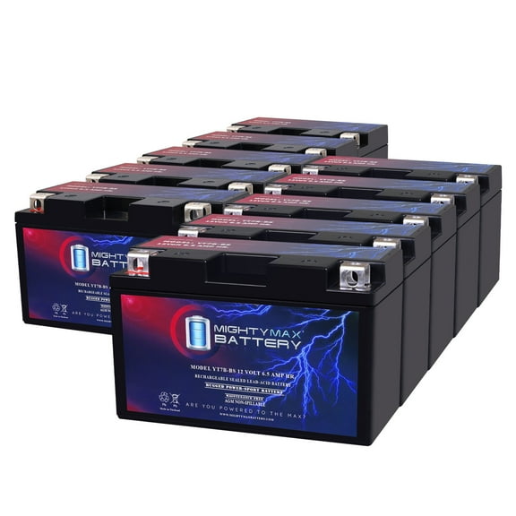 YT7B-BS 12V 6.5AH Replacement Battery Compatible with BatteryJack 7B-BS - 10 Pack