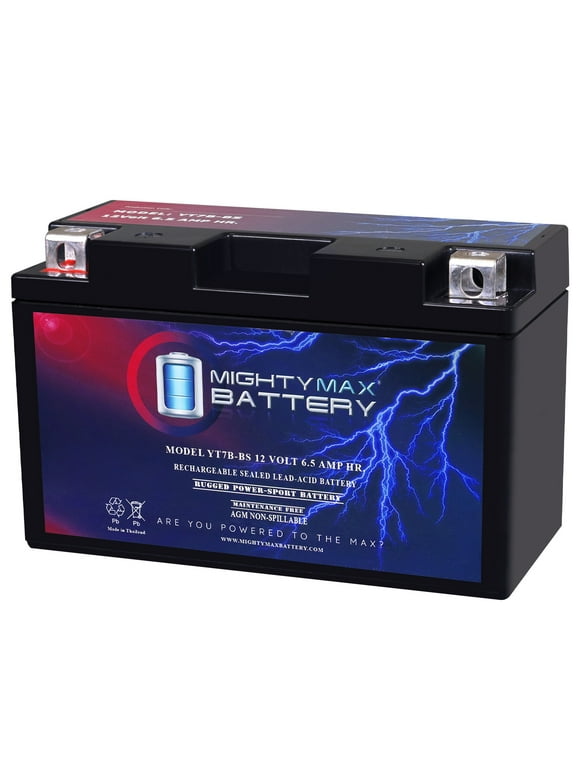 YT7B-BS 12V 6.5AH Replacement Battery compatible with Interstate YT7B-BS