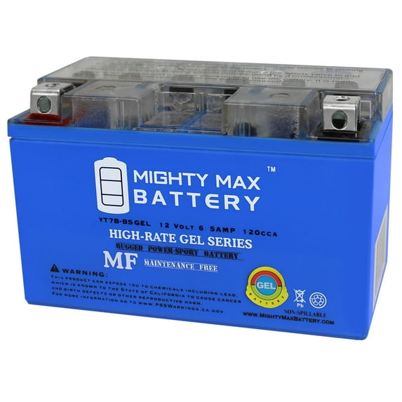 YT7B-BS GEL 12V 6.5AH Replacement Battery Compatible with AGM LT7B-BS