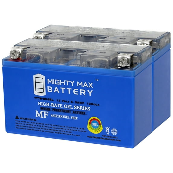 YT7B-BS GEL 12V 6.5AH Replacement Battery Compatible with Origin YT7B-BS - 2 Pack
