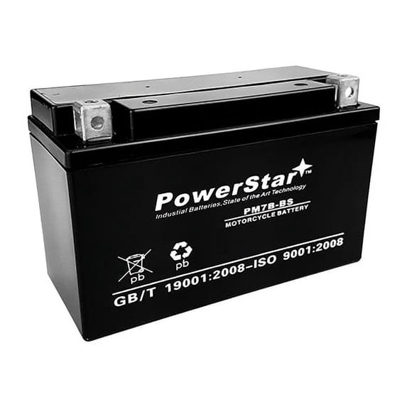 YT7B-BS High Performance - Maintenance Free - Sealed AGM Motorcycle Battery
