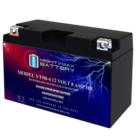YT9B-4 12V, 8Ah, AGM, Replacement Battery Compatible with Yamaha Raptor 700, R, R SE models 06-24