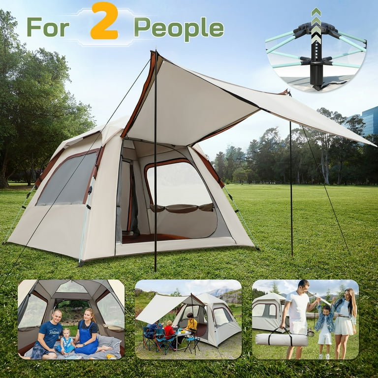 YTAKY Person Tent for Camping, Instant Pop Up Camping Tent with