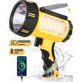 thumbnail image 1 of YTAKY Flashlight 1000000 Lumen, Spotlight Rechargeable, 10000mAh Battery, IP67 Waterproof for Outdoor Camping, with Foldable Stand, 1 of 11