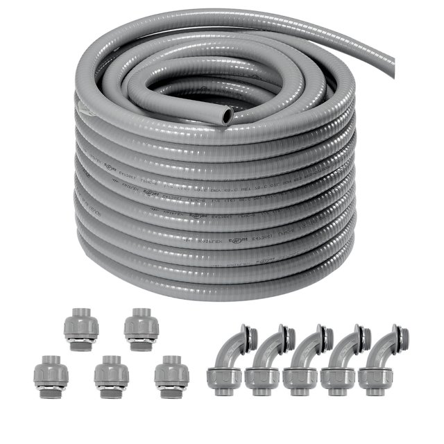 YTBW 1/2 In Flexible LiquidTight Electrical Pvc Conduit 100 Ft Non