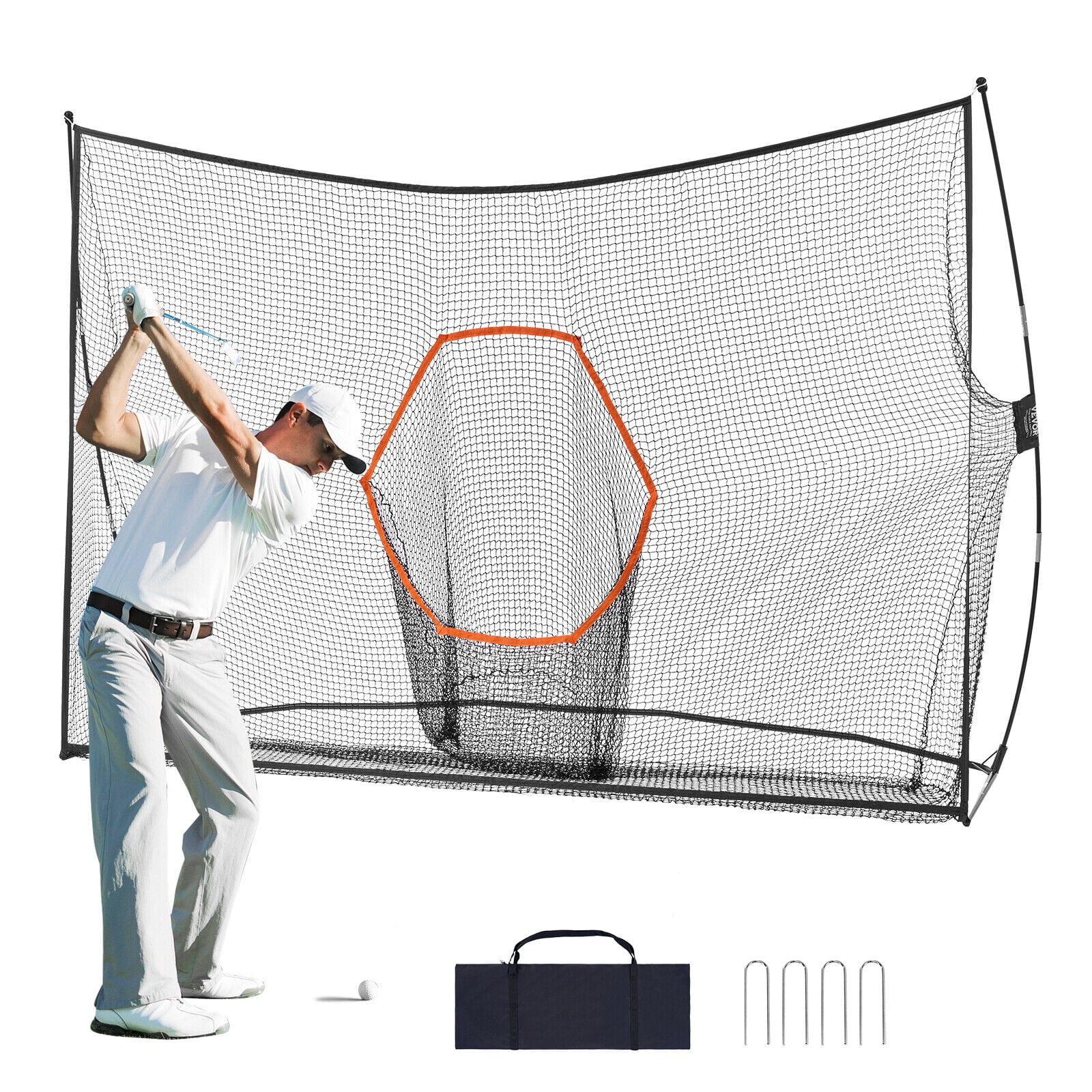 YTBW 10.8X7Ft Golf Practice Hitting Net Indoor Personal Driving Range