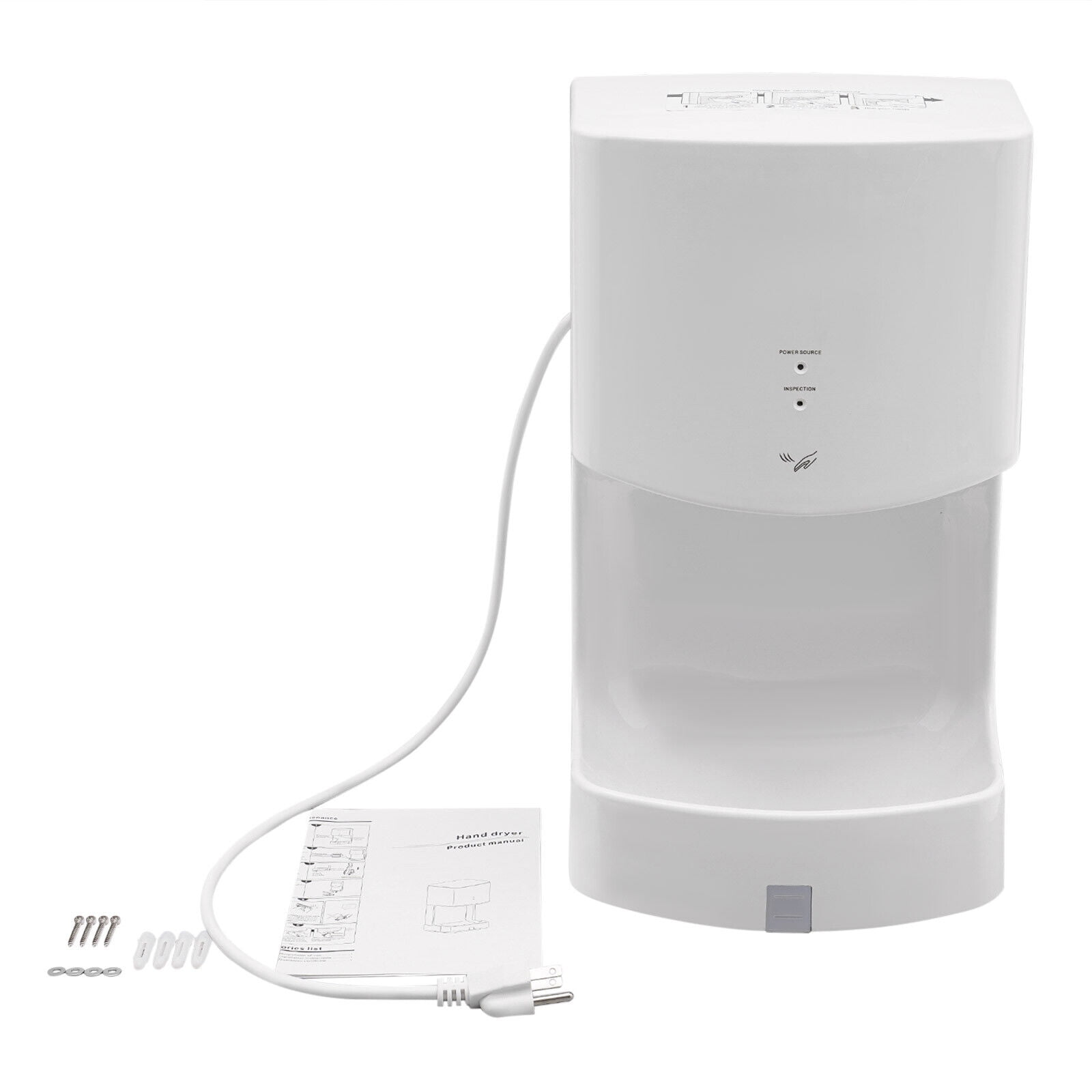 YTBW 1000W Wall Mounted Automatic Hand Dryer Commercial High Speed Hot