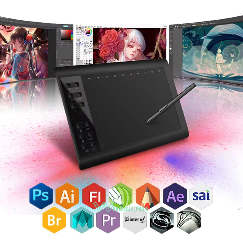 YTBW 10X6" Graphics Tablet 8192 Drawing Tablet Digital Tablet 233 Point