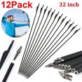 YTBW 12Pcs 32 Inch Carbon Arrows Archery For Compound & Recurve Bows