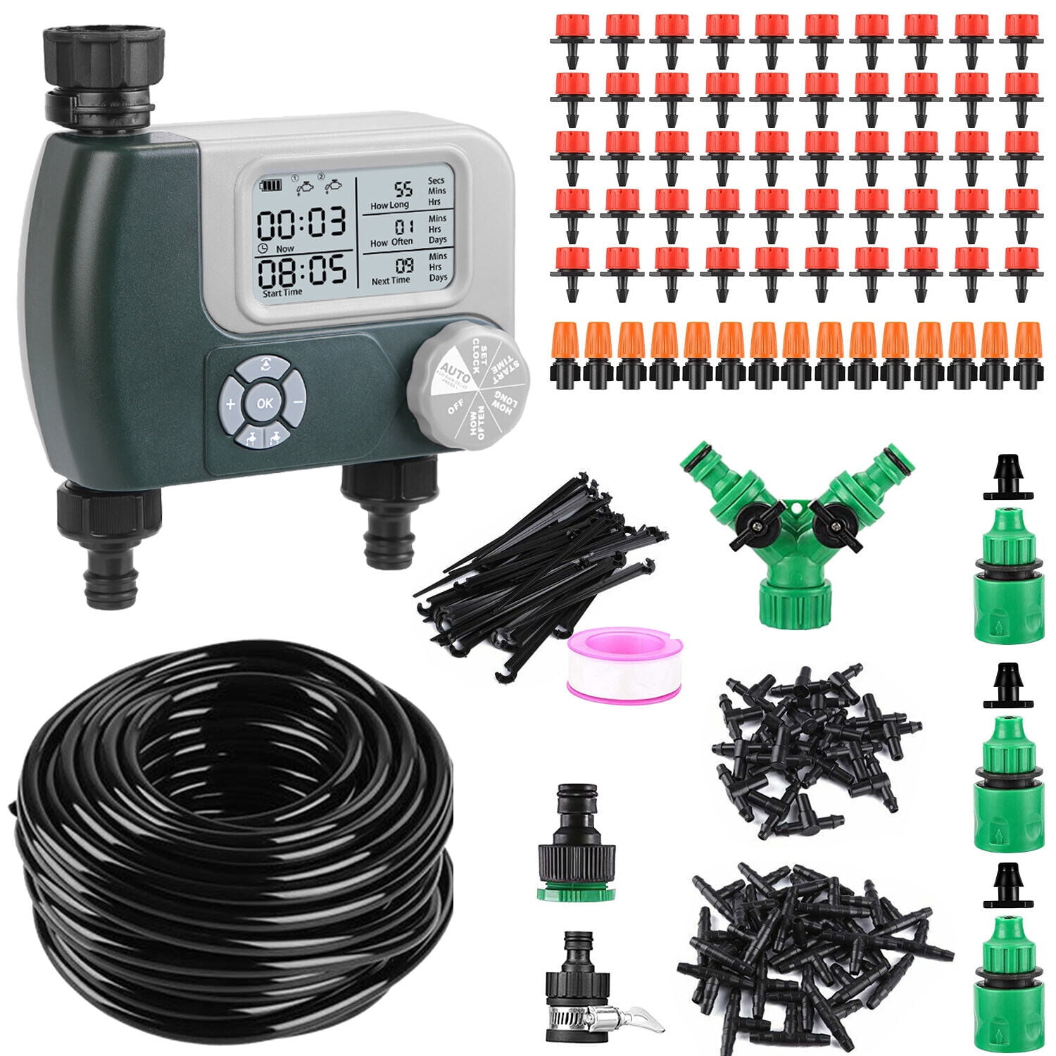 YTBW 164Ft Automatic Garden Plant Watering Drip Kit Drip Irrigation W