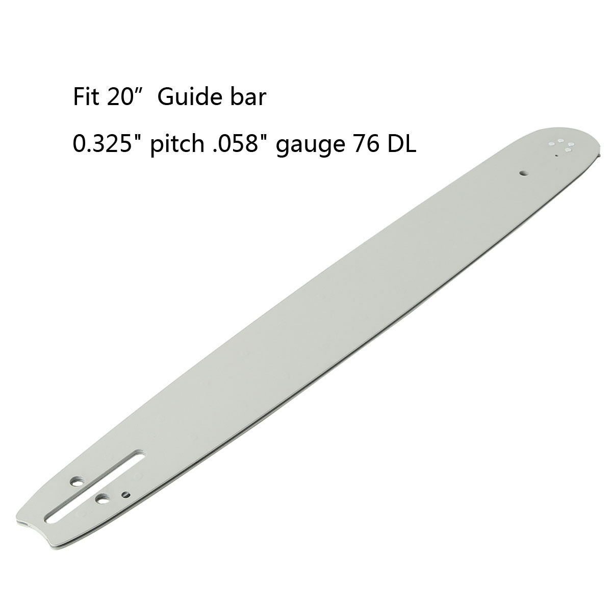 YTBW 20" Replacement Chainsaw Guide Bar For 52Cc 58Cc 76 Dl Links 0.325