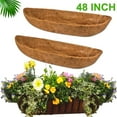 YTBW 2Pcs 48 Inch Replacement Hanging Baskets Coco Trough Liner F