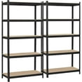 YTBW 2X 5 Tier Heavy Duty Boltless Metal Shelving Shelves Storage Shelf
