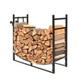 YTBW 33" Firewood Holder Metal Firewood Log Bin Wood Storage Rack Heavy