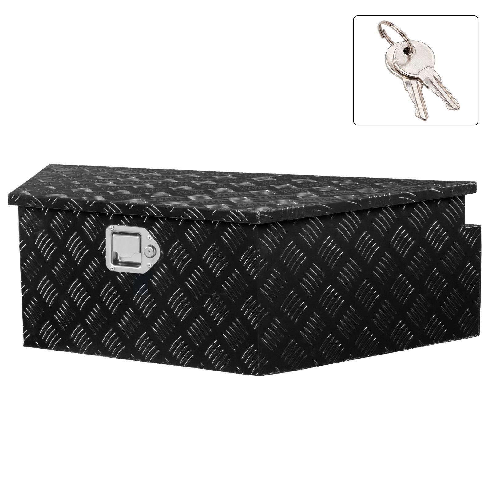 YTBW 39 Inch Aluminum Trailer Tongue Box Pickup Truck Tool Box Black