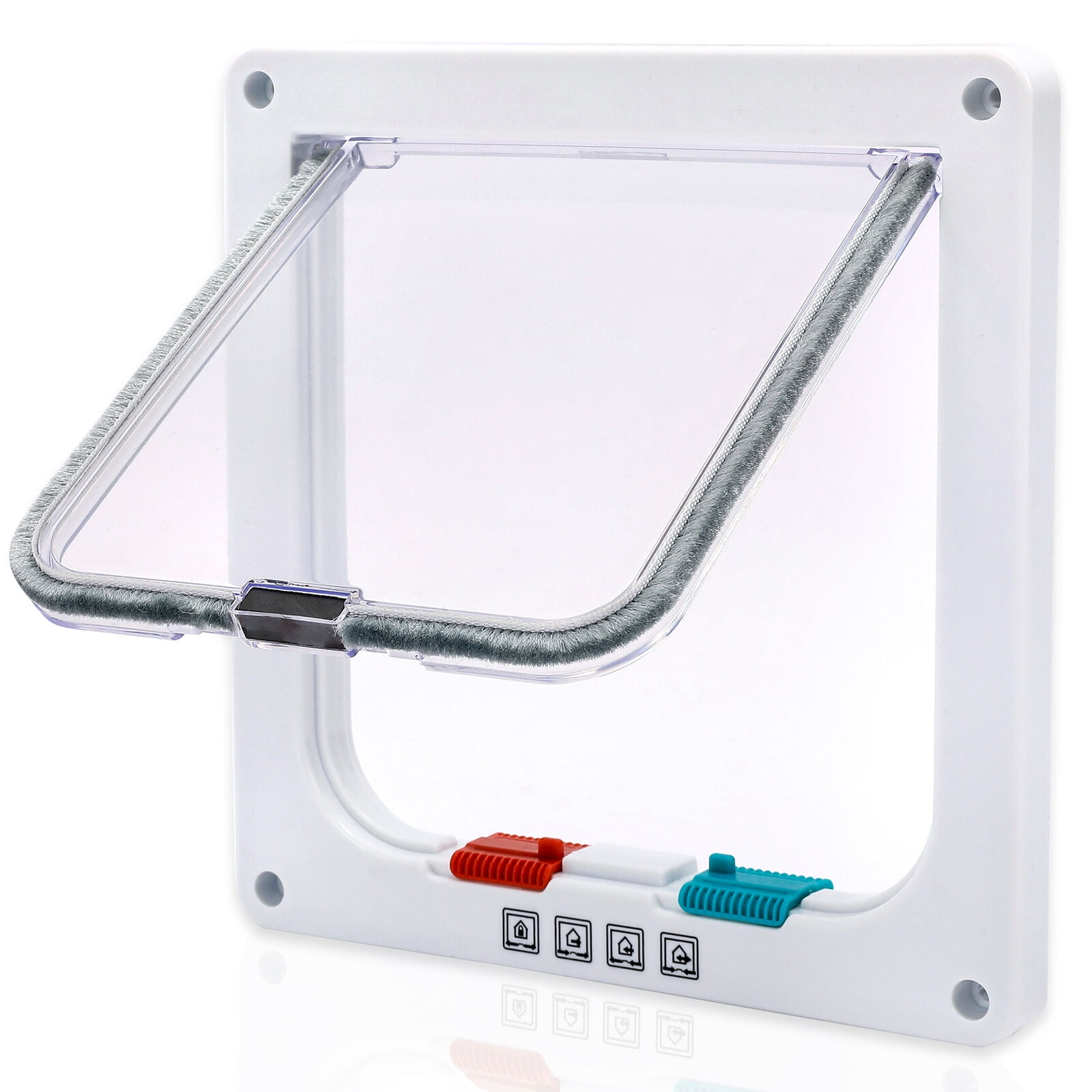 YTBW 4 Way Pet Door Cat Puppy Dog Lock Lockable Safe Flap Door