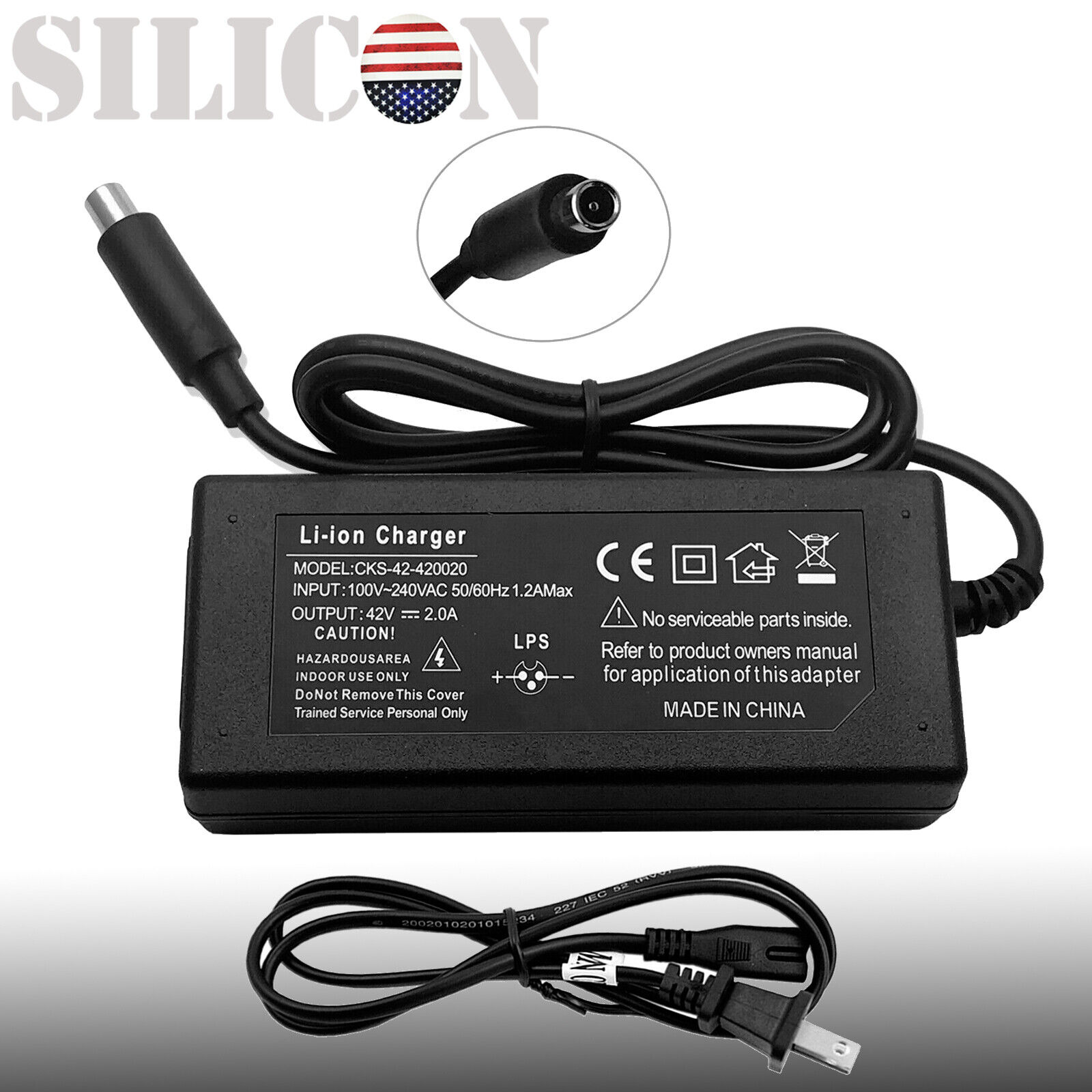 YTBW 42V 2A For Segway Ninebot Battery Charger Es2/Es4/E22/Es1L