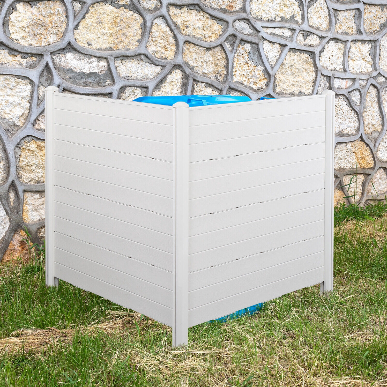 YTBW 47"W X 46"H Air Conditioner Fence Trash Can Fence Vinyl Privacy