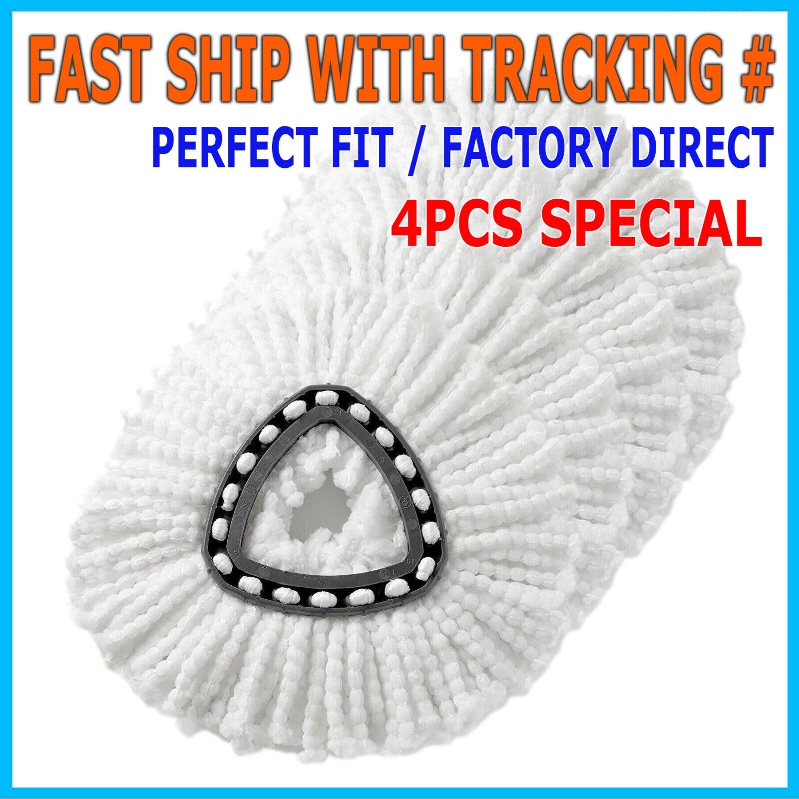 YTBW 4X Replacement Microfiber Mop Head Easy Clean Wring Refill For O