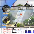 YTBW 5In1 Aquarium Fish Tank Clean Siphon Pump Vacuum Gravel Water