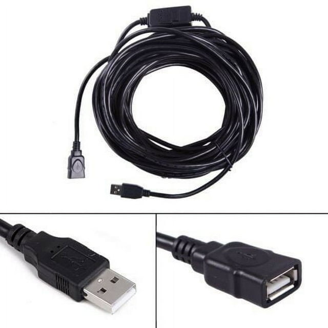 YTBW 50Ft 50' Ft Usb 2.0 Extension Repeater Cable Signal Booster A Male