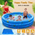 YTBW 51" Kids Inflatable Swimming Pool Blow Up Children Family Yard