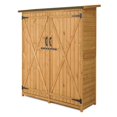 YTBW 64" Garde Yard Living Fir Wood Shed Garden Storage Shed Tool Ws
