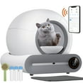 YTBW 65L Self Cleaning Cat Litter Box With Odor Removal App Control