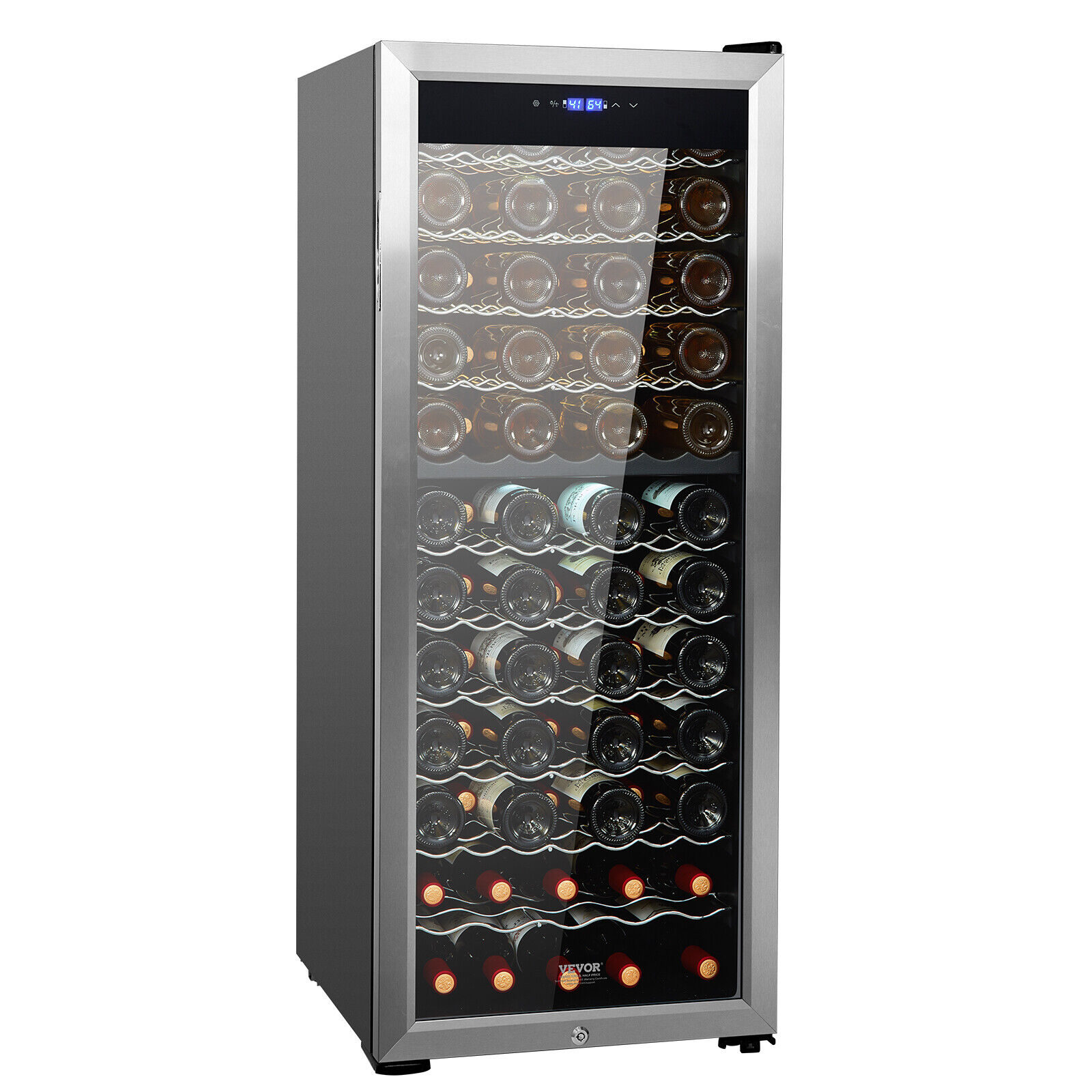 YTBW 80Bottle Wine Cooler Dual Zone Freestanding Refrigerator Led