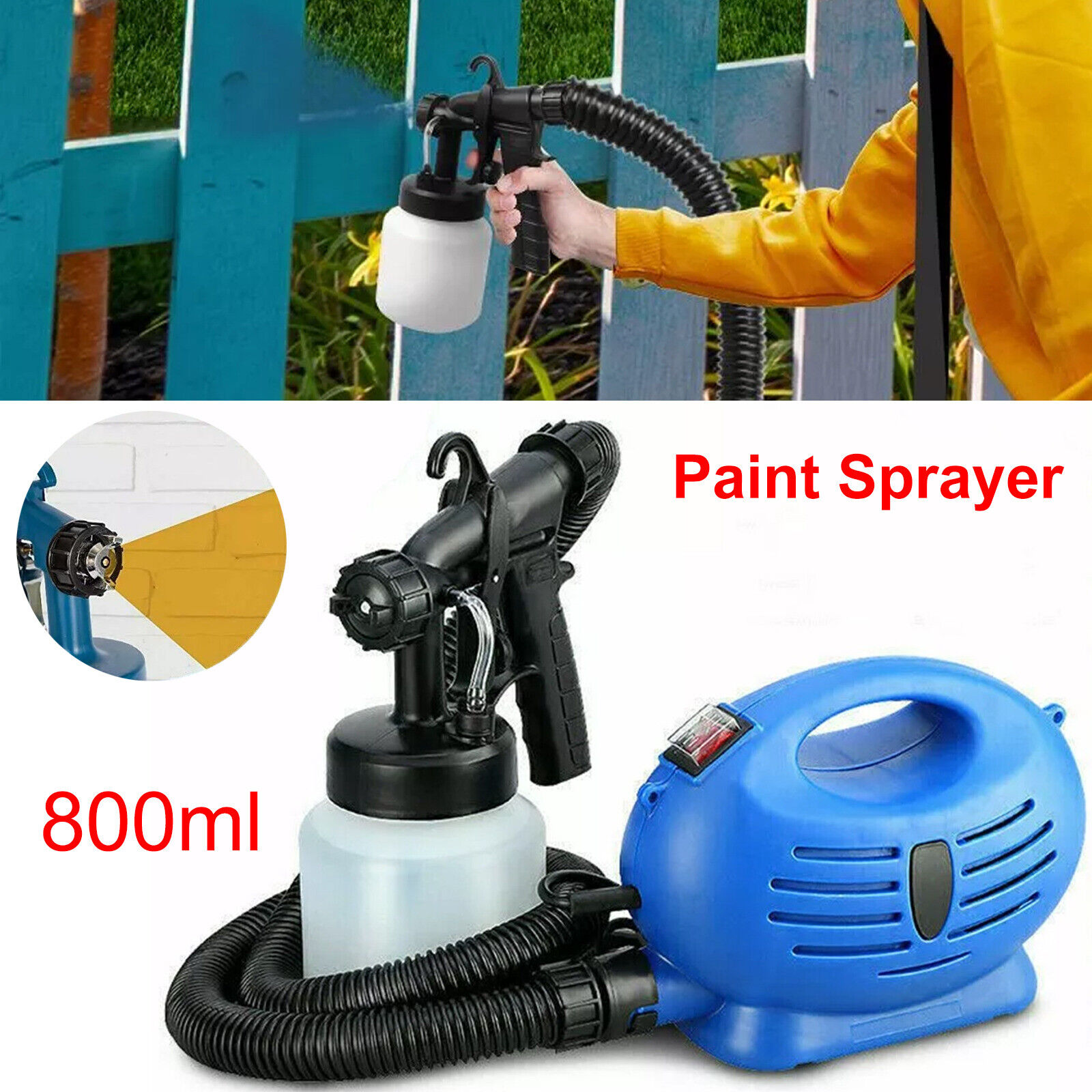 YTBW 800Ml Hvlp Paint Sprayer Painter Handheld 650W Electric Spray Gun
