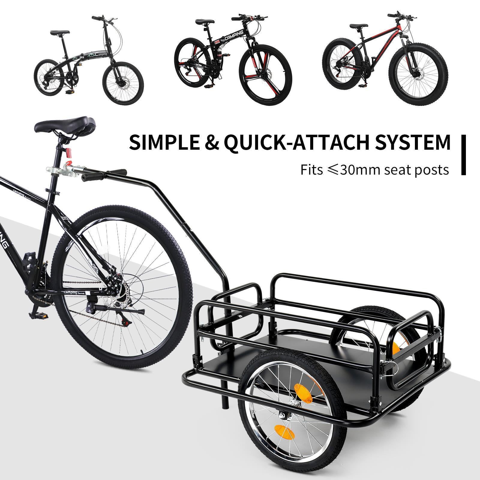 YTBW Bike Cargo Trailer Bicycle Carrier Storage Cart With Hitch 180Lbs