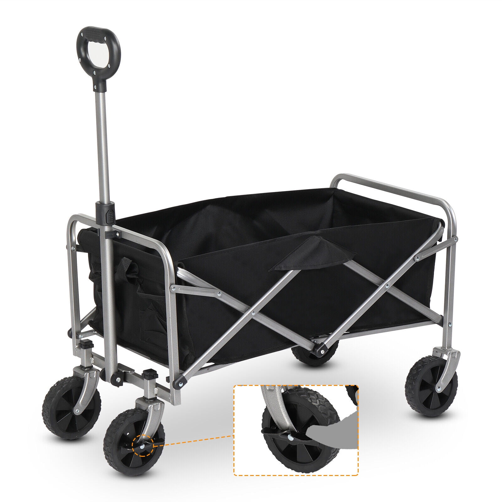 YTBW Collapsible Folding Wagon Cart Outdoor Beach Wagon With All