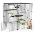 YTBW Extra Large Cat Cage Indoor Cat House W/ 2 Ladders 3 Platforms 2