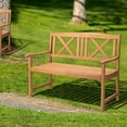 YTBW Fir Wood Patio Bench Garden Chair Loveseat Wooden Accent Outdoor