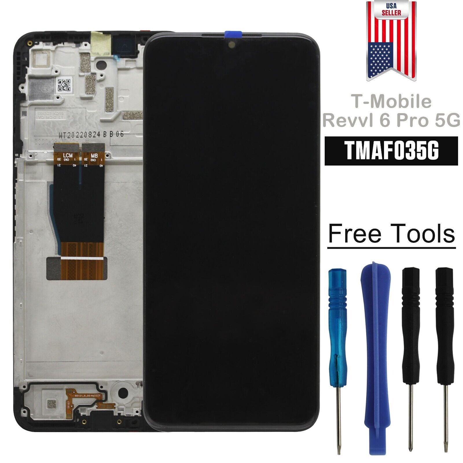 YTBW + Frame Lcd Display Touch Screen Digitizer For TMobile Revvl 6