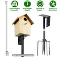 YTBW Height Adjustable Bird Wood House Bird Feeder Pole Mount Kit Outdoor Yard Garden